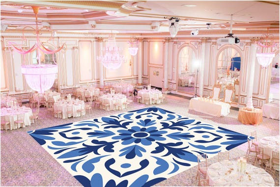Personalized Removable Vinyl Floor Graphics | Custom Adhesive Floor Decals | Wedding & Dance Floor Decor | Wedding Dance Floor