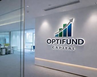 Custom Business Logo Sign - Backlit LED with Raised 3D Letters