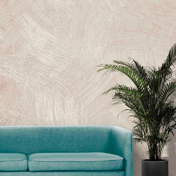 Custom Size Wallpaper - Scratch Pattern Beige Wallpaper - Peel and Stick Wall Decal - Self Adhesive or Pre-Pasted - Removable Wallpaper