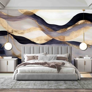 Custom Size Wallpaper - Modern Abstract Wallpaper - Peel and Stick Wall Decal - Self Adhesive or Pre-Pasted - Removable Wallpaper
