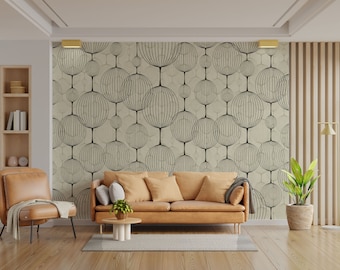 Abstract Seamless Wallpaper: Custom Size Peel and Stick Mural