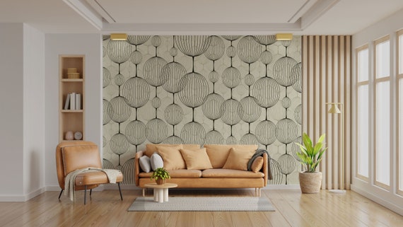Abstract Seamless Wallpaper: Custom Size Peel and Stick Mural
