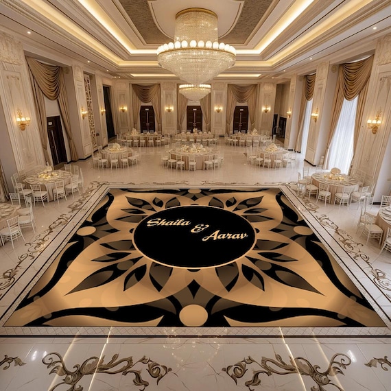 Personalized Wedding Dance Floor Decal: Removable Vinyl Floor Graphics