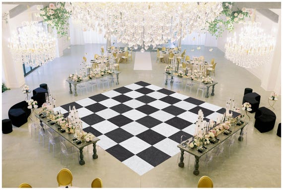Personalized Removable Vinyl Floor Graphics | Custom Adhesive Floor Decals | Wedding & Dance Floor Decor | Wedding Dance Floor