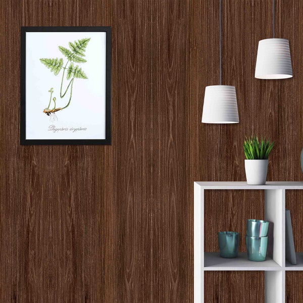 Custom Size Wallpaper - Walnut Wood Texture Natural Wallpaper - Peel and Stick Wall Decal - Self Adhesive or Pre-Pasted