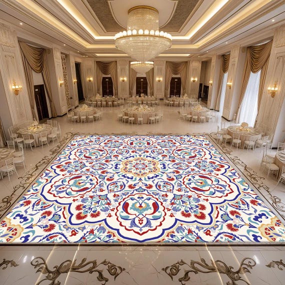 Personalized Removable Vinyl Floor Graphics | Custom Adhesive Floor Decals | Wedding & Dance Floor Decor | Wedding Dance Floor