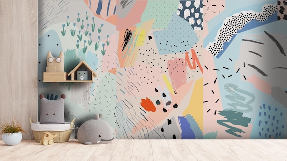 Custom Size Wallpaper - Creative Art Textures Wallpaper - Peel and Stick Wall Decal - Self Adhesive or Pre-Pasted