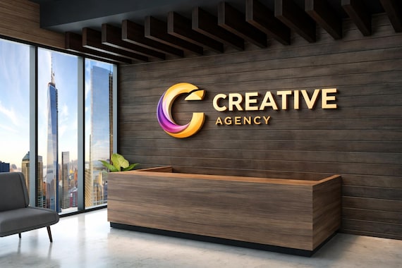 Custom 3D LED Logo Sign for Office Wall | Business Lit Channel Letters | Frontlit & Halo Backlit Logo