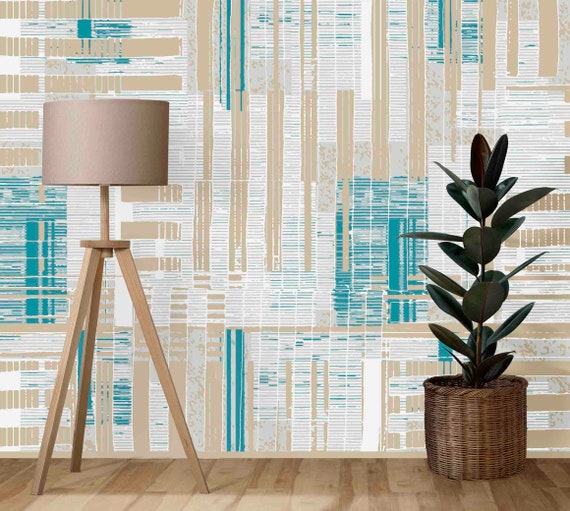 Custom Size Wallpaper - Contemporary Abstract Texture Wallpaper - Peel and Stick Wall Decal - Self Adhesive or Pre-Pasted