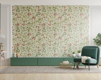 Creeper Leaves Wall Mural - Custom Size, Peel & Stick Removable