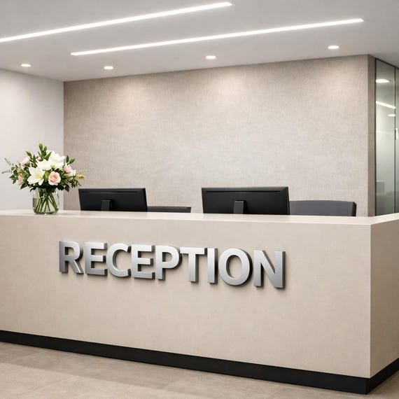 Custom Reception Logo Sign | 3D LED Channel Letters with Halo Backlight