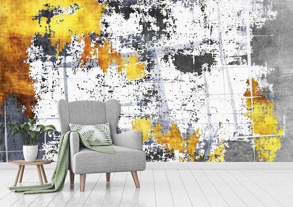 Custom Size Wallpaper-Abstract Oil Painting Canvas Textured Wallpaper-Peel and Stick Wall Decal-Self Adhesive or Pre-Pasted-Removable Mural