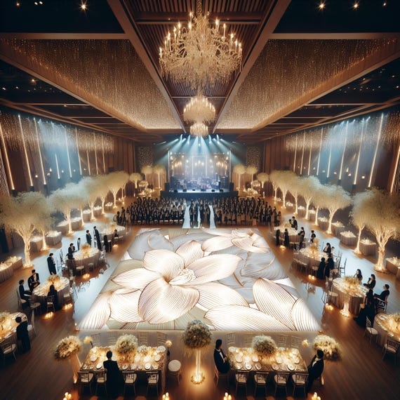 Personalized Removable Vinyl Floor Graphics | Custom Adhesive Floor Decals | Wedding & Dance Floor Decor | Wedding Dance Floor