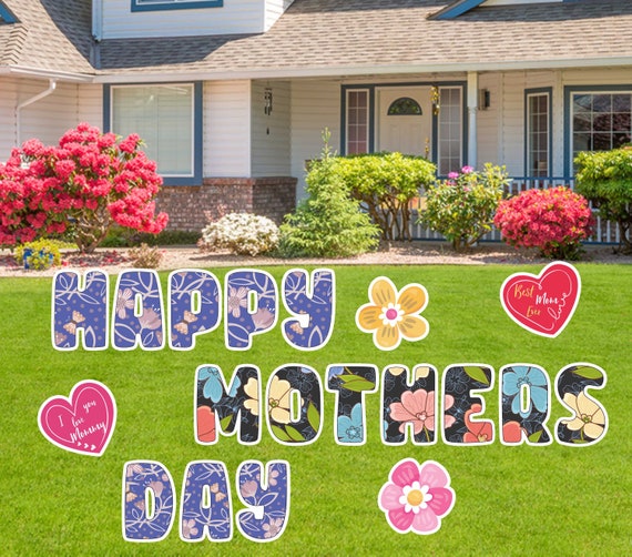 Mother's Day Yard Sign - 18 Inch, Outdoor Lawn Decoration