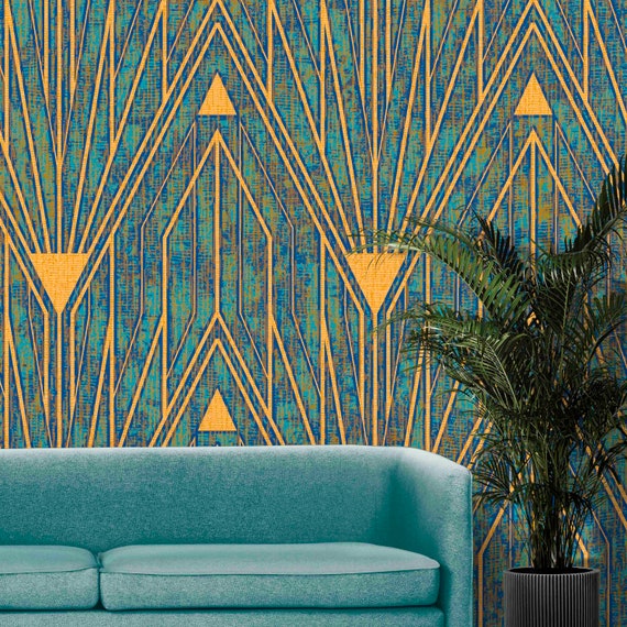 Peel and Stick Wallpaper: Geometric Pattern - Custom Size, Easy Apply