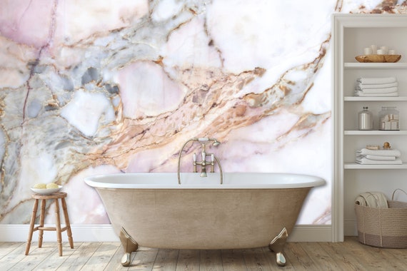 Custom Marble Wallpaper: Peel and Stick - Removable, Self-Adhesive