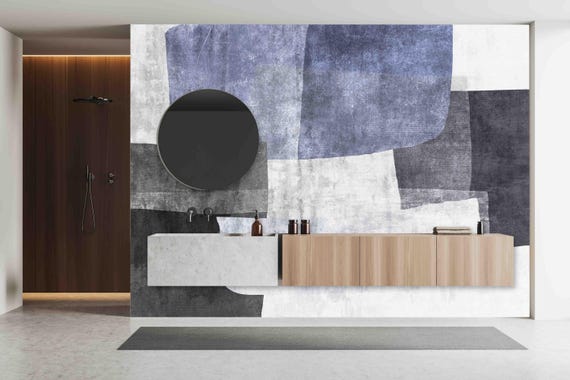 Custom Size Wallpaper-Abstract Oil Painting Canvas Textured Wallpaper-Peel and Stick Wall Decal-Self Adhesive or Pre-Pasted-Removable Mural