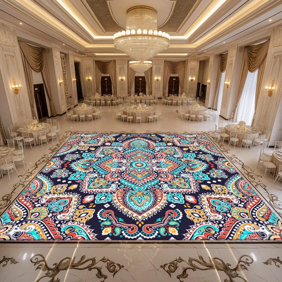 Personalized Removable Vinyl Floor Graphics | Custom Adhesive Floor Decals | Wedding & Dance Floor Decor | Wedding Dance Floor