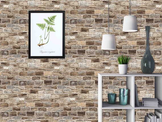 Custom Size Wallpaper - Modern Simple Brick Pattern Wallpaper - Peel and Stick Wall Decal - Self Adhesive or Pre-Pasted