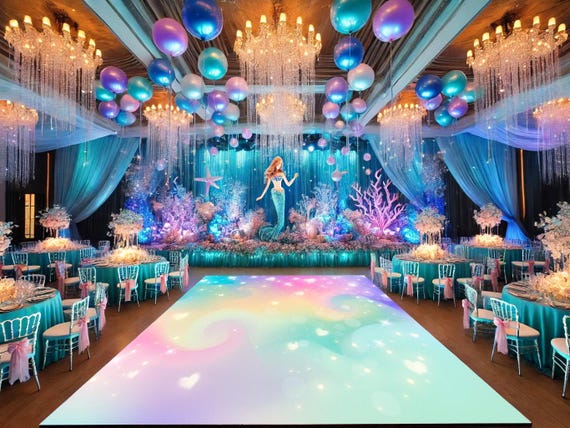 Rainbow Pattern Vinyl Floor Graphics | Removable Floor Decals | Wedding & Dance Floor Decor | Birthday Dance Floor | Kids Party Decoration