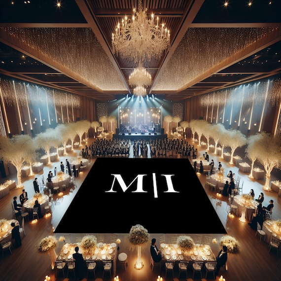 Personalized Wedding Dance Floor Wrap | Custom Adhesive Vinyl Floor Decal | Elegant Matte Reception Decor | Removable Dance Floor Graphics