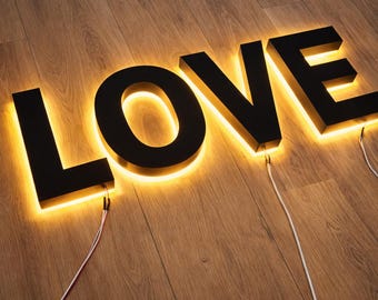 Custom Business Sign: Backlit 3D Logo - Modern LED Wall Display