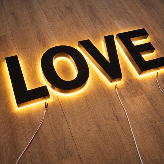 Backlit Logo Sign, Beauty Salon Sign, 3D Business Sign, Business Signboard, Custom Laser Cut, Logo With Raised 3D Design, Dentist Sign