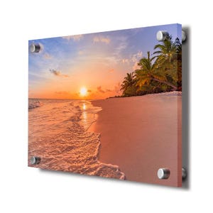 Acrylic Glass Art Custom Print, Acrylic Photo Print, Acrylic Sign, Acrylic Logo, Glass Photo, Custom Acrylic Print with Standoff Hardware