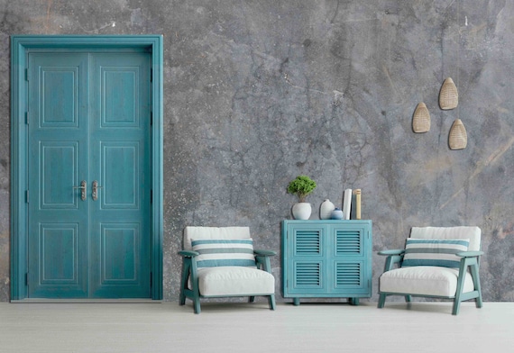 Custom Size Wallpaper - Gray Concrete Texture Wallpaper  - Peel and Stick Wall Decal - Self Adhesive or Pre-Pasted - Removable Wallpaper