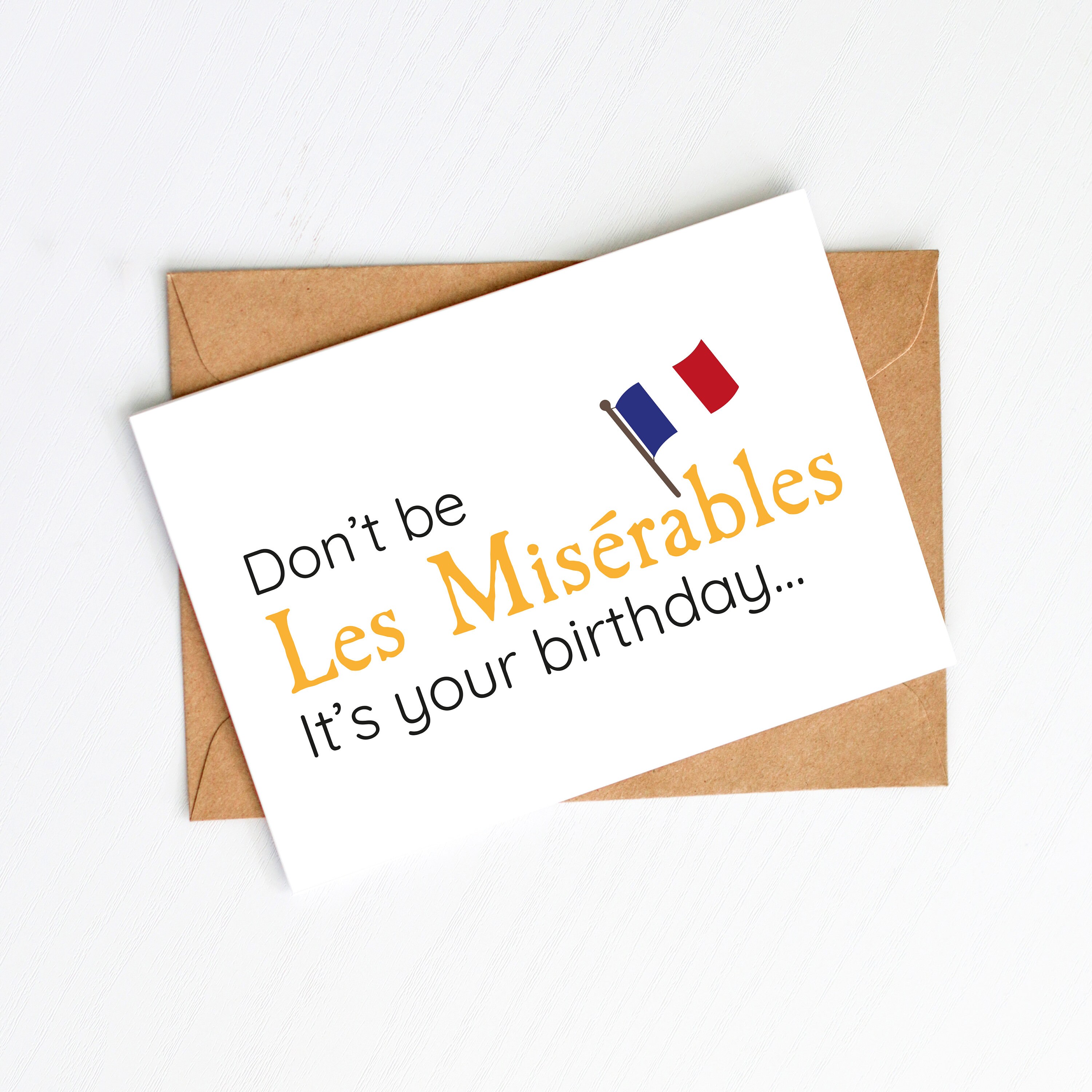 Les Miserables Inspired Birthday Card / Les Mis / Theatre / Musical