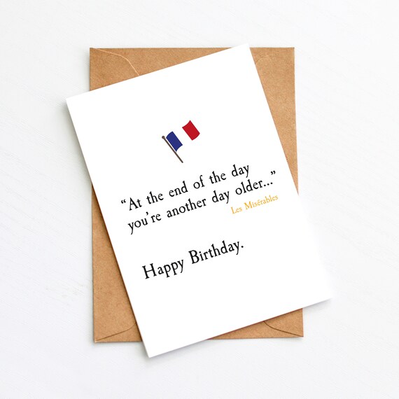 Les Miserables Lyrics Inspired Birthday Card Les Mis Etsy Australia