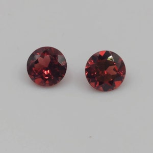 1.48ctw 5.5mm granates rojos reales redondos brillante corte par de piedras preciosas sueltas naturales