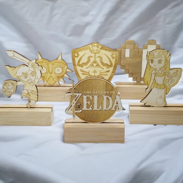 Estatuilla de madera The Legend of Zelda - Regalo de inauguración de la casa - Geek - Personalización gratuita - Hecho a mano - Decoración del hogar - Trofeo - Estatuilla - Juego