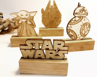 Wooden Star Wars Statuette - Housewarming Gift - Geek - Choose Any Star Wars - Free Personalization - Handmade - Home Decor - Figurine