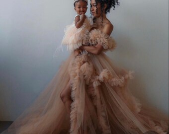 fluffy ruffle dress