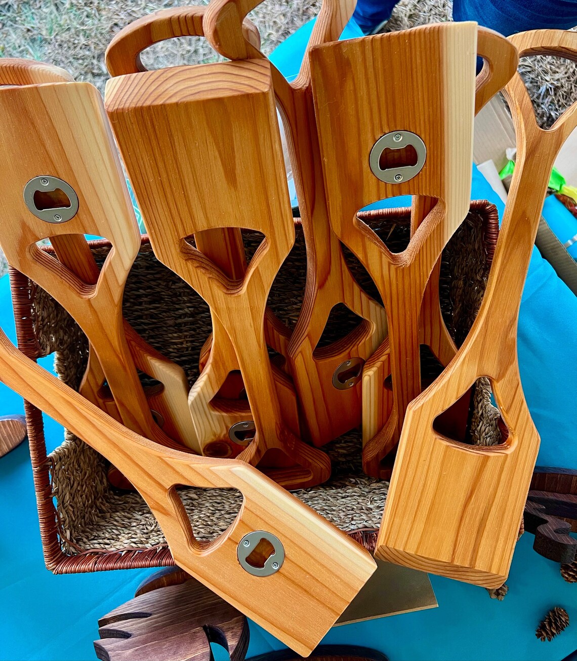 Wood Grill Scraper With Builtin Stainless Steel Bottle Cap Opener