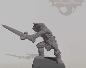 Barbarian - Heroquest Inspired, Dungeons and Dragons, 5e, Pathfinder - Miniature