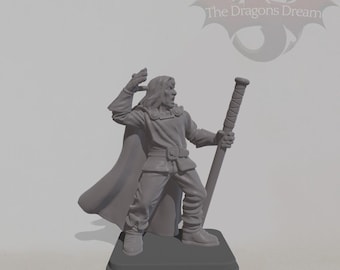 Classic Wizard - Heroquest Inspired, Dungeons and Dragons, 5e, Pathfinder - Miniature