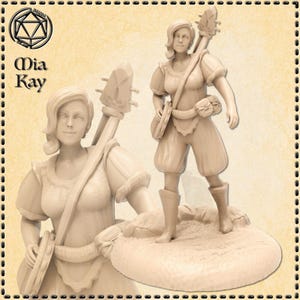 Female Bard - Dungeons and Dragons, 5e, Pathfinder - Miniature