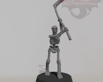 Skeleton Warrior - Heroquest Inspired, Dungeons and Dragons, Pathfinder, Oathmatk - Miniature