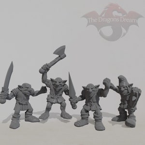 Goblins - Inspirado em HeroQuest, Pathfinder, Dungeons & Dragons - Jogos de Mesa - Miniaturas