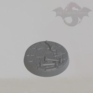 25mm/32mm Round Base - Dungeon Floor with bones - Miniature Bases