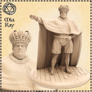 The King - NPC - Heroquest Inspired, Dungeons and Dragons, 5e, Pathfinder - Miniature