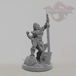 Female Half-Orc - Dungeons and Dragons, 5e, Pathfinder, NPC - Miniature