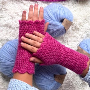 HÄKELHANDSCHUHMUSTER PDF-Muster für fingerlose Handschuhe für Anfänger Einfaches Handschuhmuster zum Häkeln von fingerlosen Handschuhen zum Häkeln von Pulswärmern