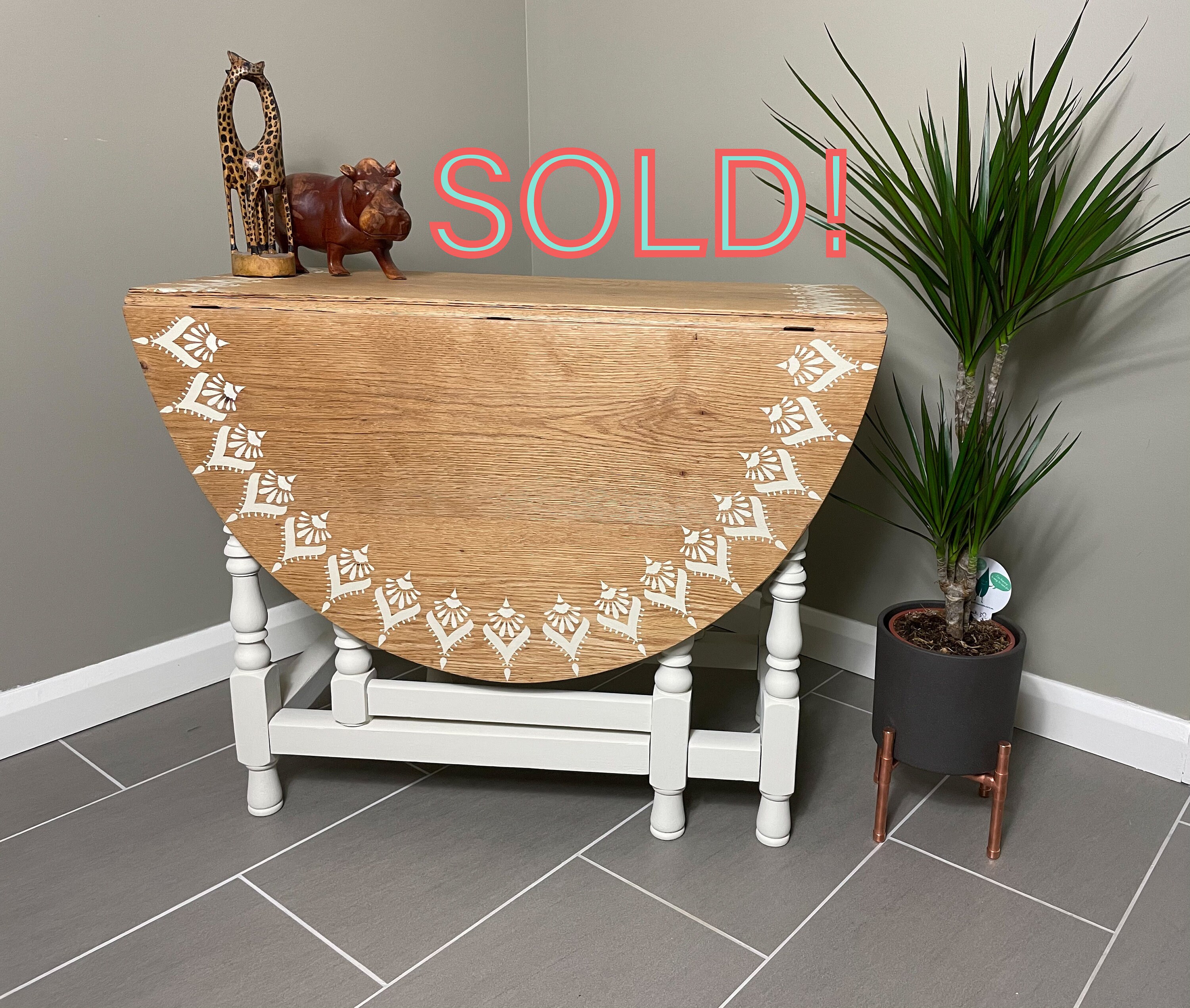 Upcycled drop leaf table deals