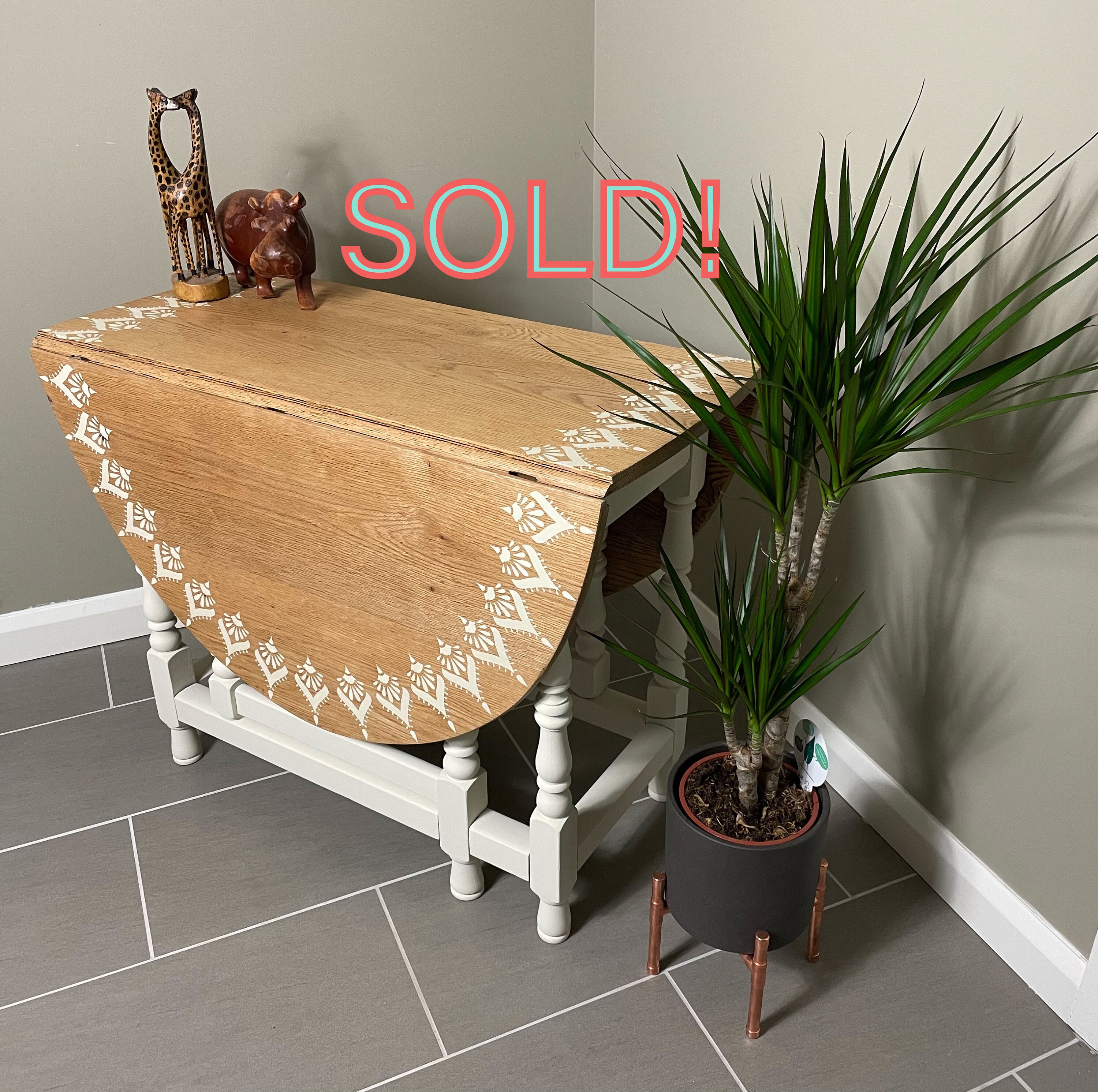 SOLD SOLD SOLD Farmhouse drop leaf table/ Vintage Console Etsy