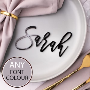 Personalized Acrylic Wedding Place Name: Elegant Script Table Decor