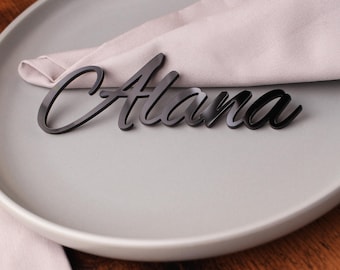 Personalized Wedding Place Cards: Custom Guest Name Tags, Reception Decor
