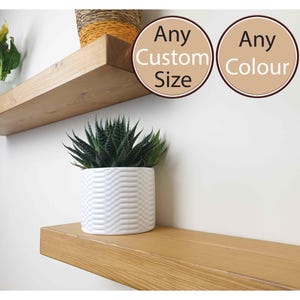 Floating Shelf - Handmade Solid Wood Shelves.  Size = 15cm Wide by 5cm Thick. Various Finishes Available. Solid Wall Fixings Included.